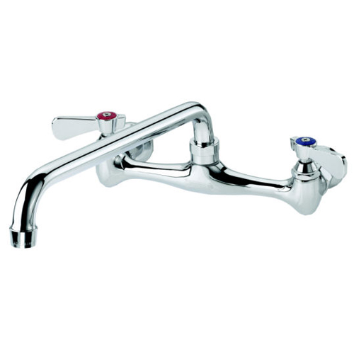 Krowne 8" Wall Mount Kitchen Faucet with Swivel Spout, 8" Spout