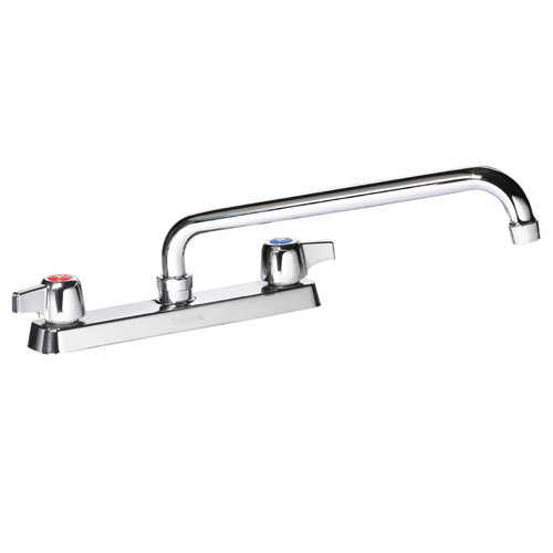 Deck-Mount Faucet with 8" Center, 10" Spout