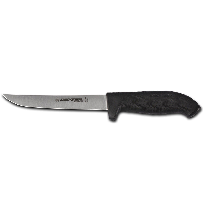 Dexter-Russell Black Boning Knife 6" Wide Blade; SofGrip Handle