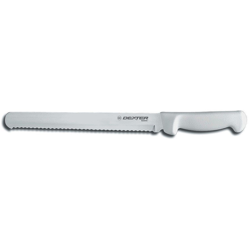 Dexter-Russell White 10" Scalloped Slicer