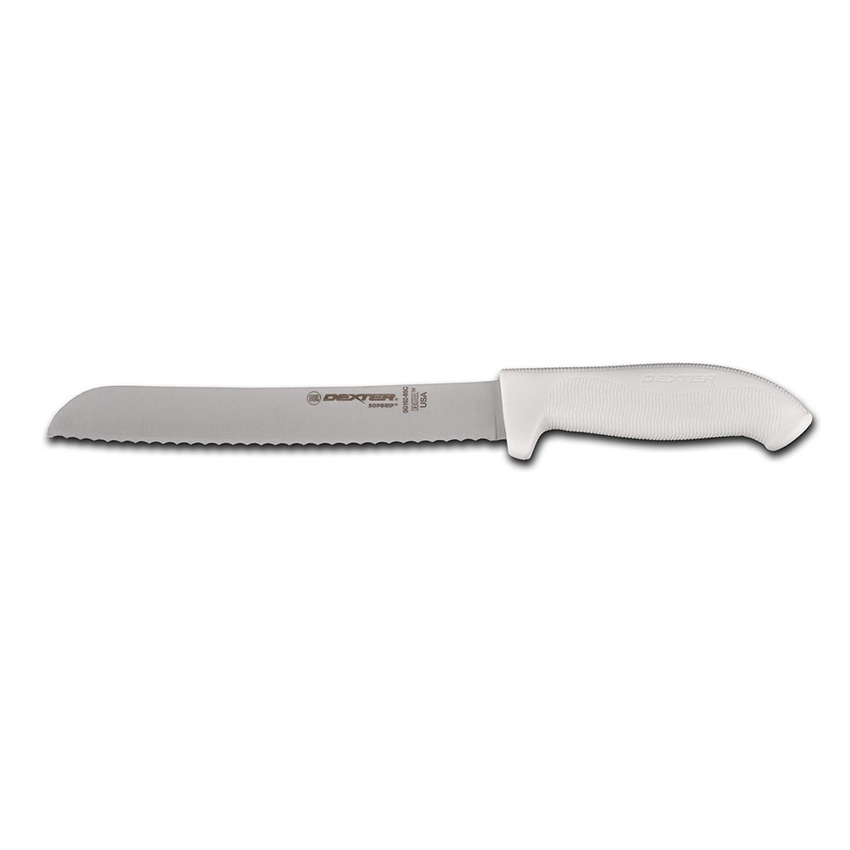 Dexter-Russell Sofgrip White 8" Scalloped Bread Knife