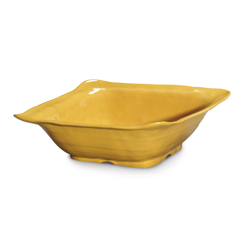 G. E. T. Melamine Bowl Square New York Series, 4.25 Qt., 13" x 4.5" D, Tropical Yellow