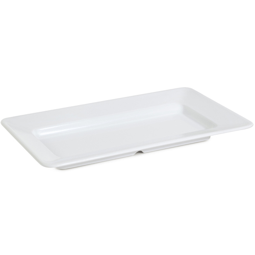 G. E. T. Melamine Plate, Rectangle, Milano Series, 15" x 8", White