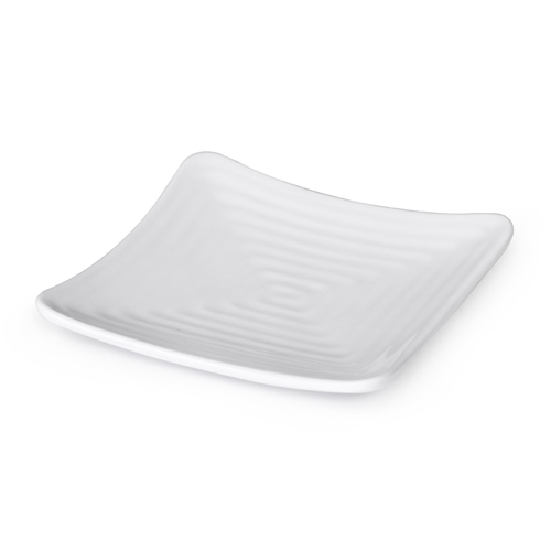 G. E. T. Melamine Plates, Square, Milano Series, 13.75,", White