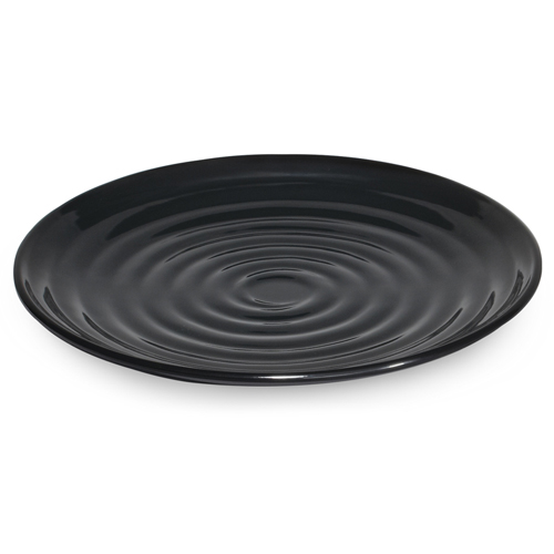 G. E. T. Melamine Plates, Round, Milano Series, 12.5,", Black