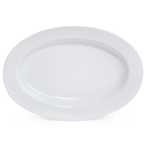 G. E. T. Melamine Platters, Oval, Milano Series, 18" x 13.5,", White