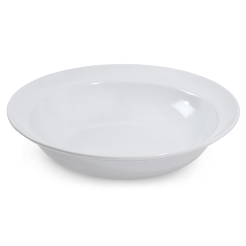 G. E. T. Melamine Rimmed Bowl, Milano Series, 3 qt., 14" x 3" Deep, White