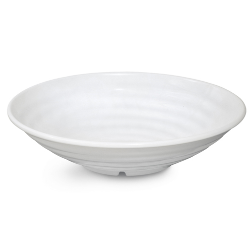 G. E. T. Melamine Bowl, Milano Series, 1.5 qt., 9.25" Diameter 2.75" Deep, White