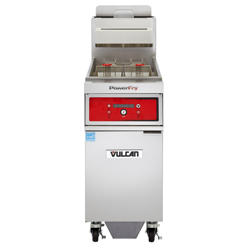 Vulcan 1VK45DF-1 PowerFry Natural Gas Fryer - 45 lb. Oil Cap. w/ Solid State Digital Control