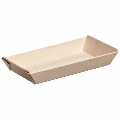 PacknWood 210SAMBQ Samurai Wooden Dish, 5.1" x 2.5" x 0.79" High