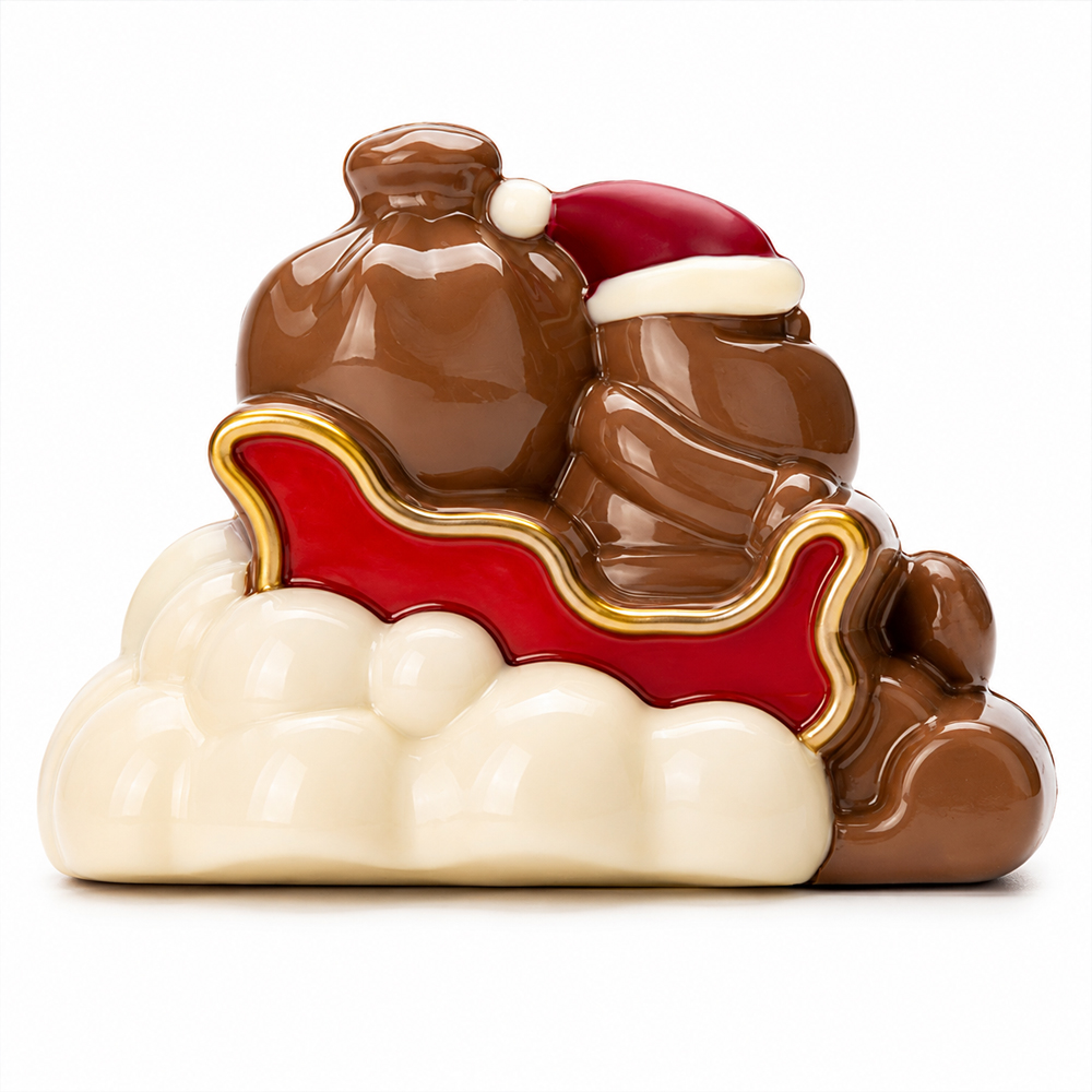 Martellato 3D Santa Cloud Polycarbonate Chocolate Mold, 2-Piece Mold
