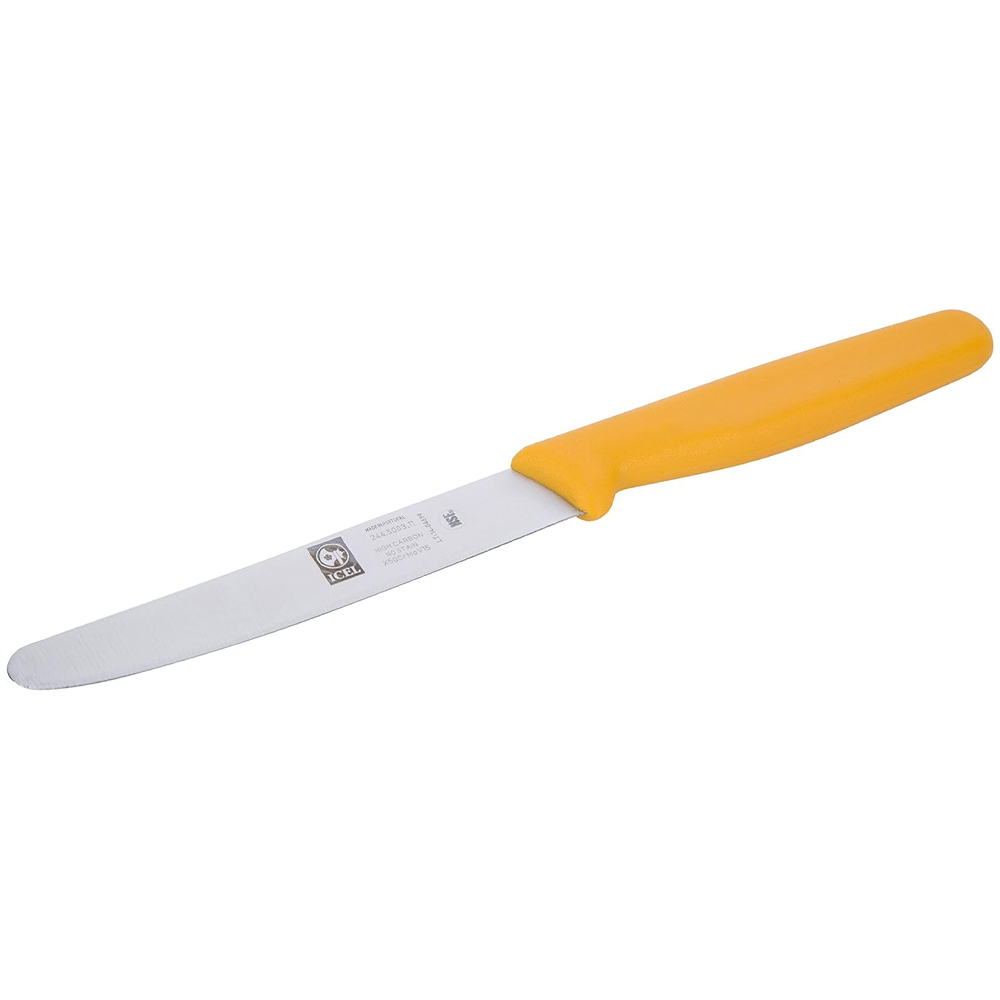 Icel Yellow Straight Edge Paring Knife, 4.25" Blade
