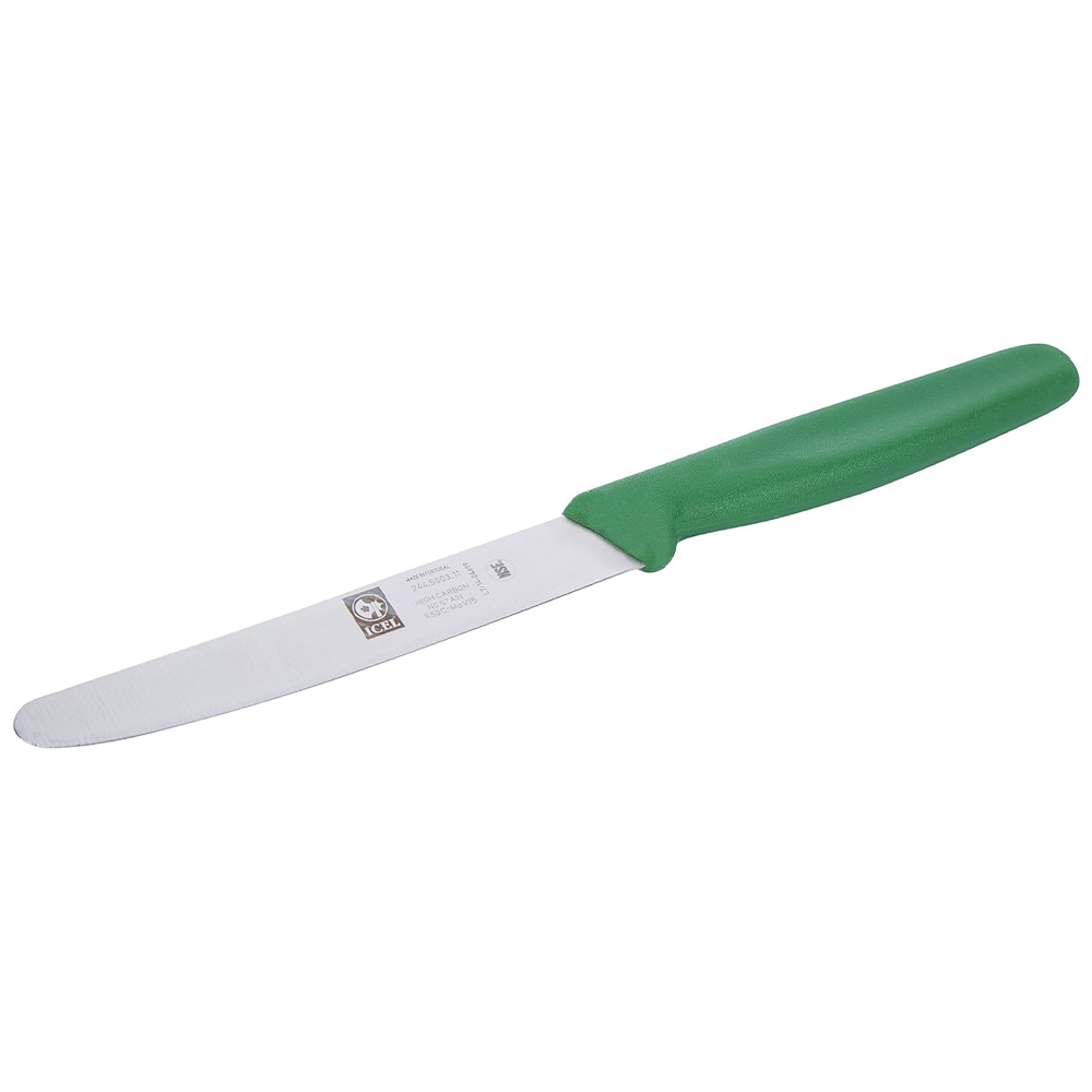 Icel Green Straight Edge Paring Knife, 4.25" Blade