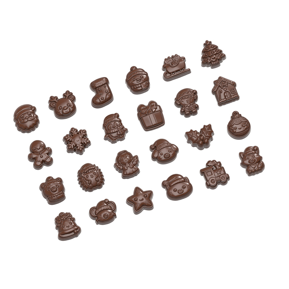 Chocolate World Advent Calendar Polycarbonate Chocolate Mold, 24 Cavities