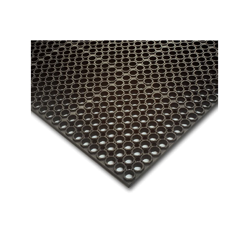 Antifatigue Floor Mat 3 Feet x 5 Feet, Black (Regular)
