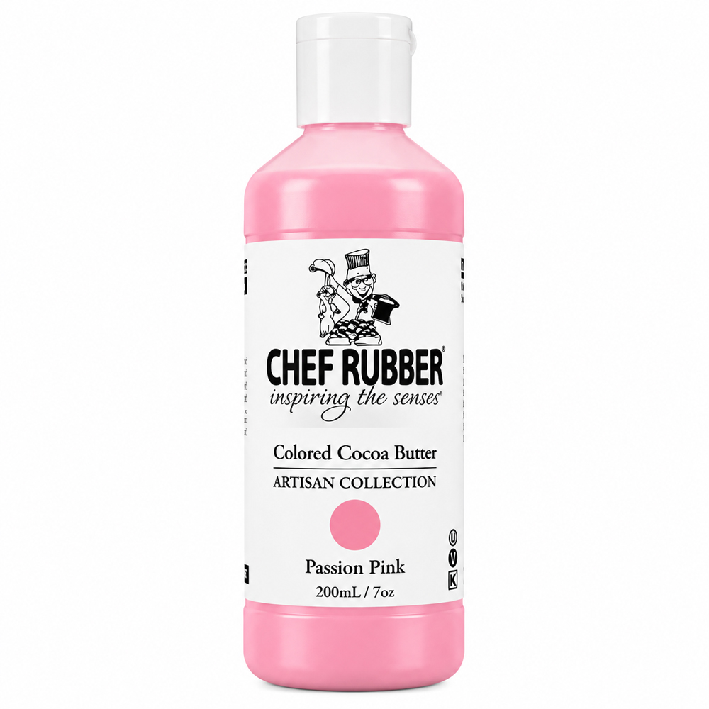 Chef Rubber Passion Pink Artisan Cocoa Butter, 7 oz.