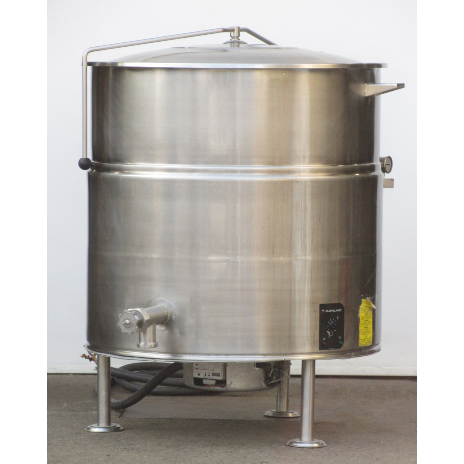 Cleveland KEL-100 Commercial Floor Style 100 Gallon Stationary 2/3 Steam Jacketed Electric Kettle, Used Excellent Condition