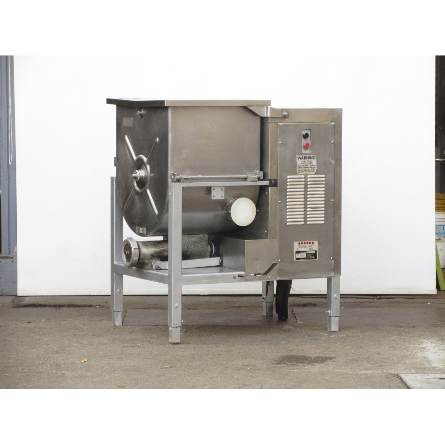 Hollymatic 180 Commercial Floor Style Meat Mixer Grinder, Used Excellent Condition 