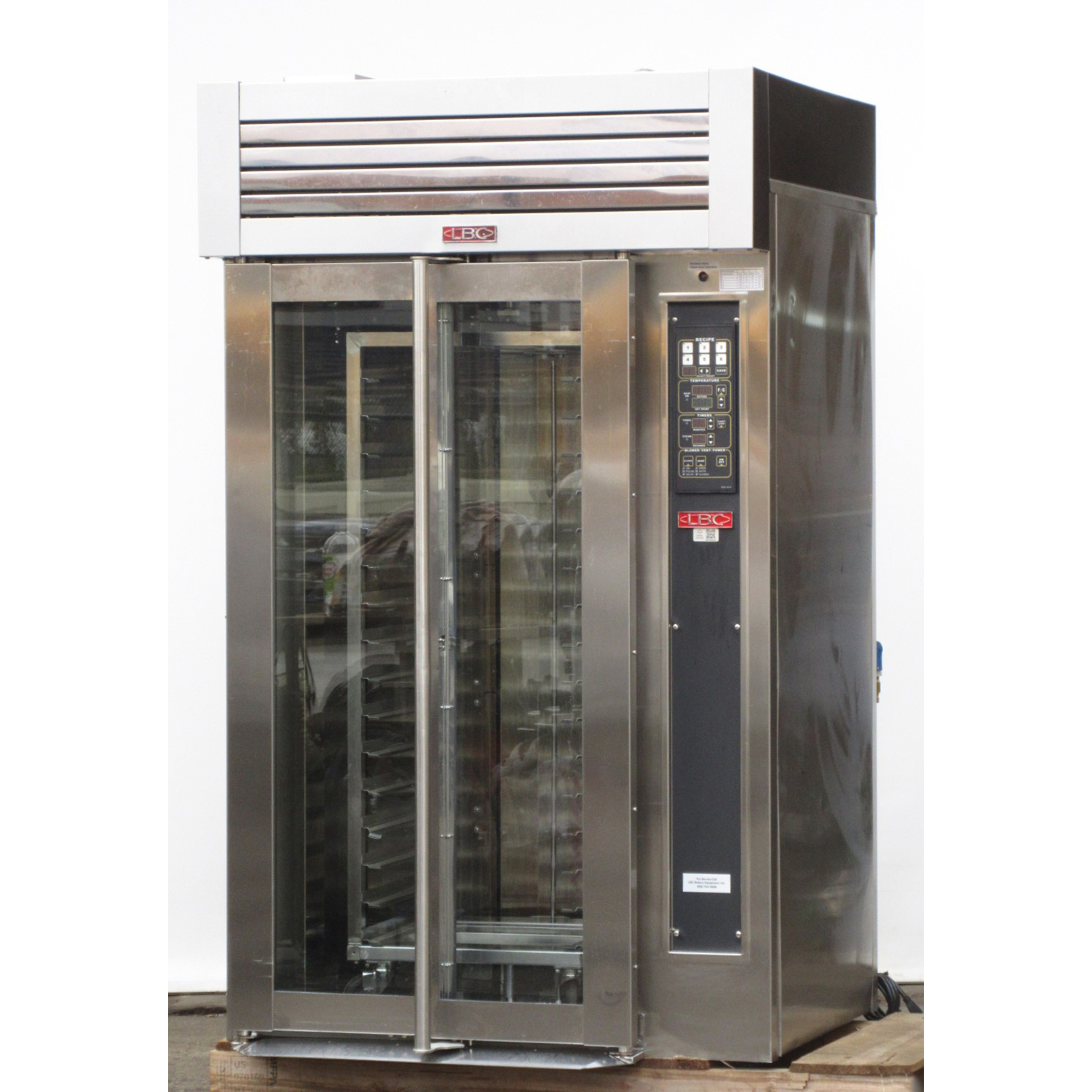 LBC LMO-MAX-G Roll-In Gas Rotating Rack Oven, Used Excellent Condition
