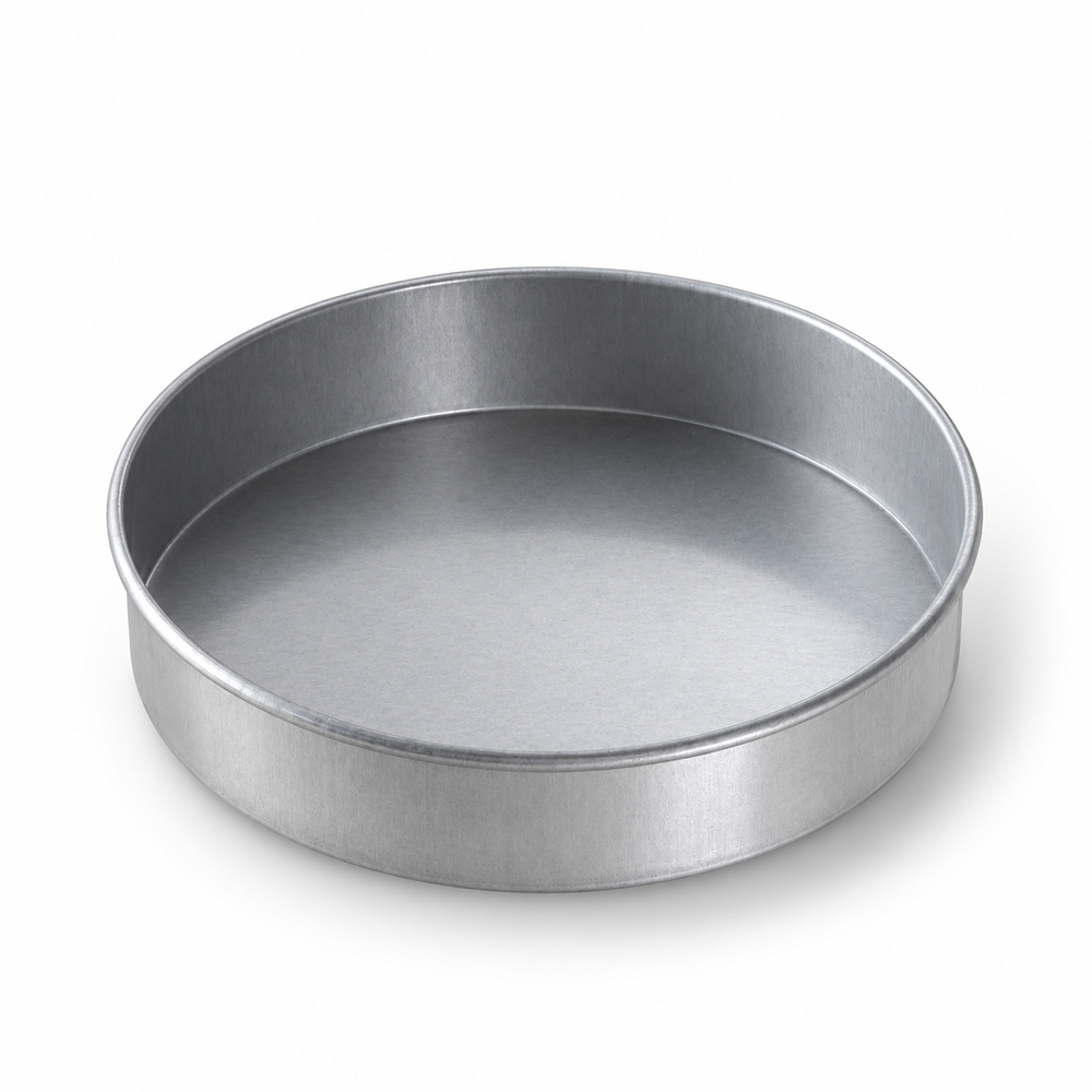 Chicago Metallic Round Aluminized Steel Cake Pan, 8" x 1-1/2" - Case of 12