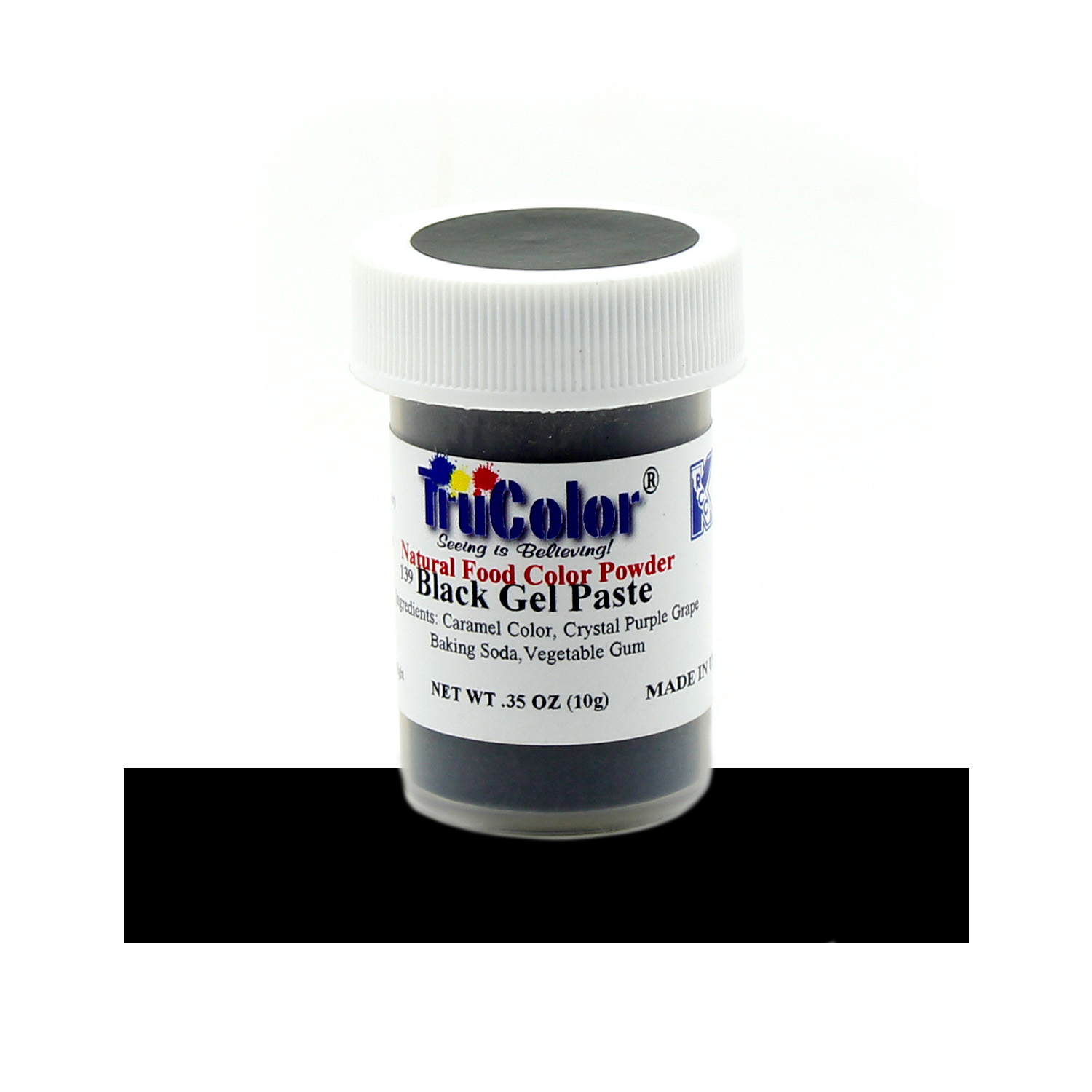 TruColor Black Gel Paste Natural Food Color Powder, 7 gr.
