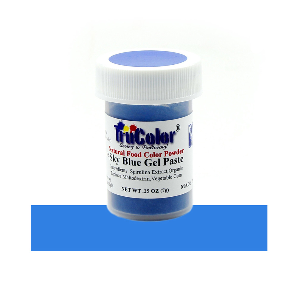 TruColor Sky Blue Gel Paste Natural Food Color Powder, 7 gr.