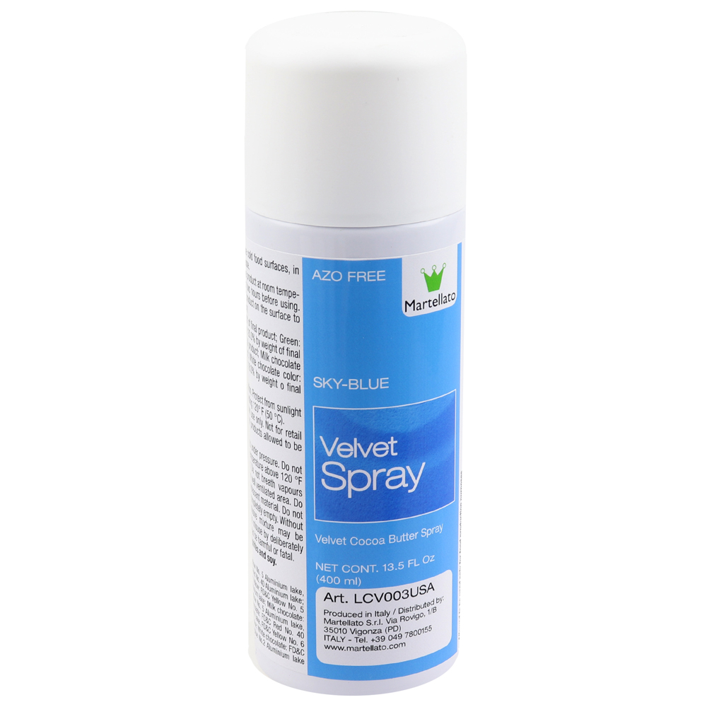 Martellato Edible Sky Blue Velvet Spray, 13.5 Oz