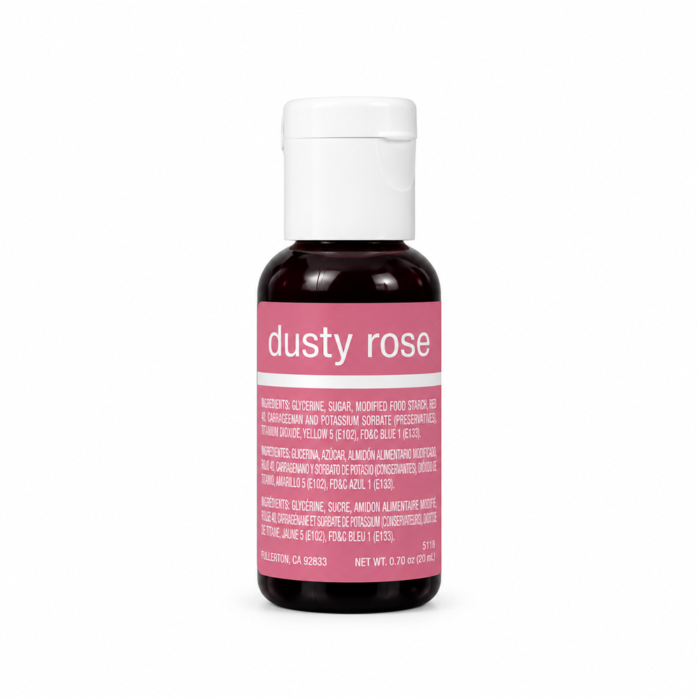 Chefmaster Dusty Rose Liqua Gel Food Coloring, 0.7 oz.