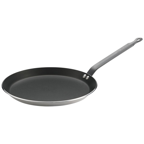 de Buyer 26 Cm (10") Crepe Pan "Choc," Aluminum with Non-Stick Coating