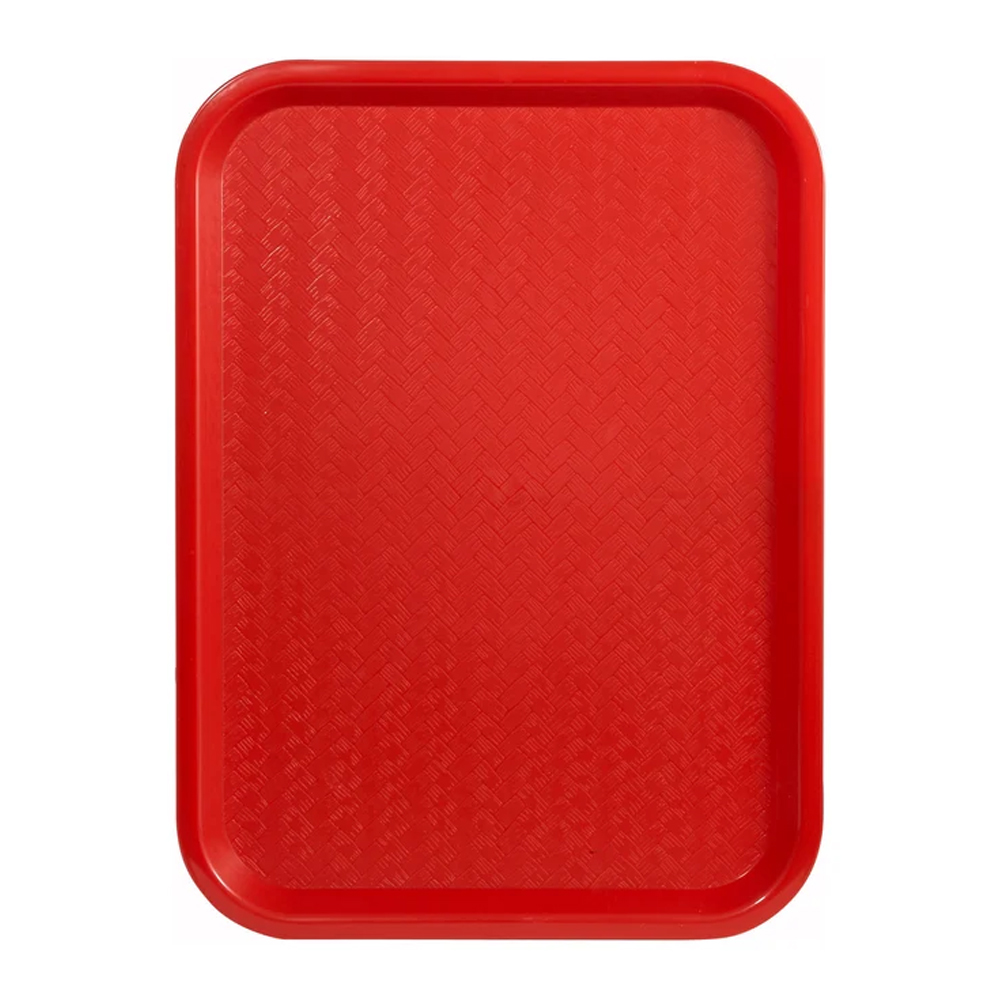 Winco Red Fast Food Tray, 10" x 14"