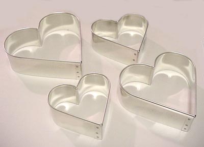 Heart-Shape Cookie Cutter, Heavy Duty Tinned Steel, 5-1/4"