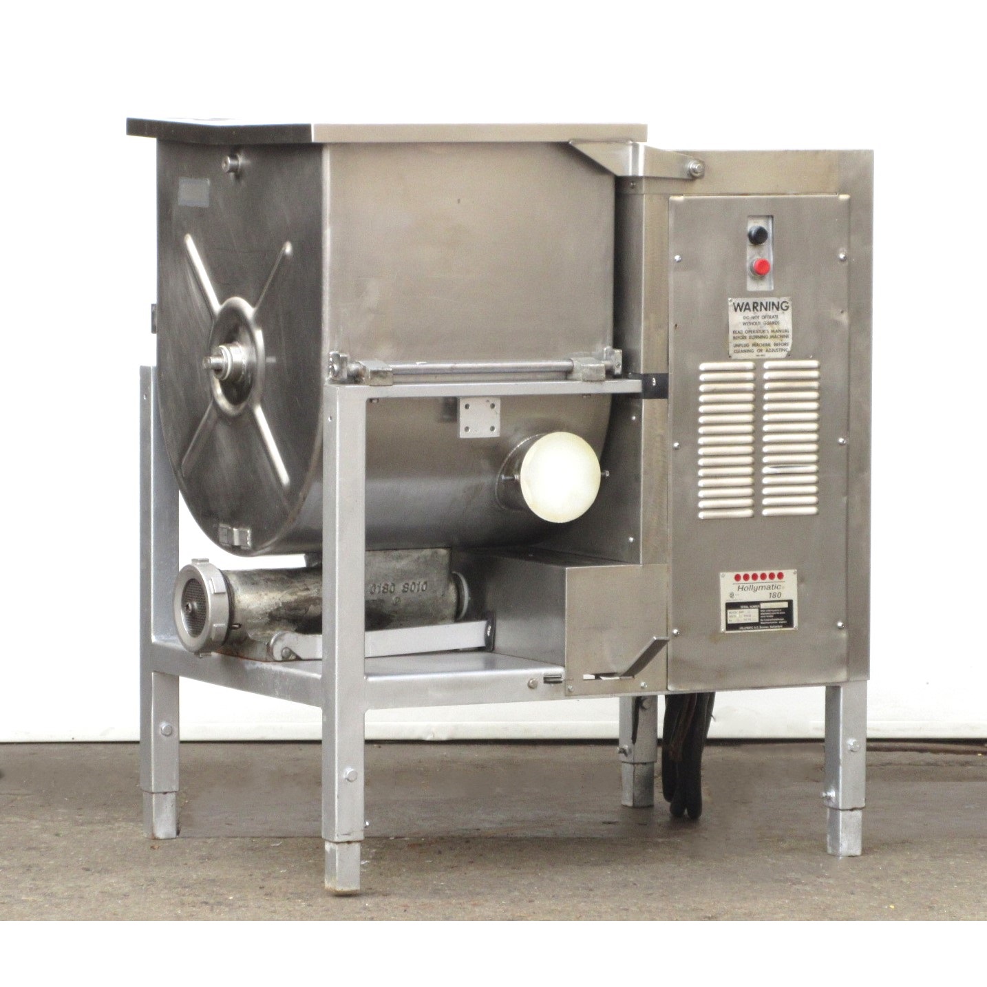 Hollymatic 180 Commercial 7.5 HP Meat Mixer Grinder, Used Excellent Condition 