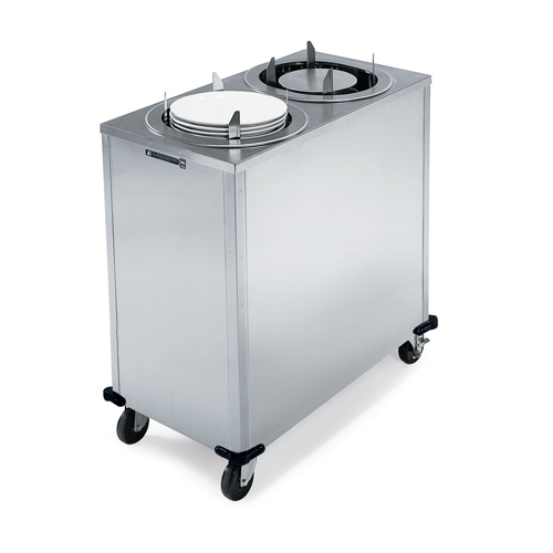 Lakeside 992 Adjust-a-Fit Mobile Heated Enclosed-Cabinet Dish Dispenser - Oval Platter