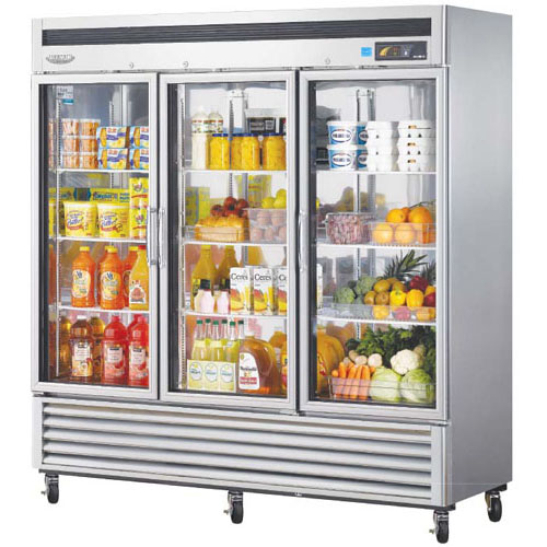 Turbo Air MSR-72G-3 3 Glass Door Refrigerator Merchandiser 72 cu. ft.