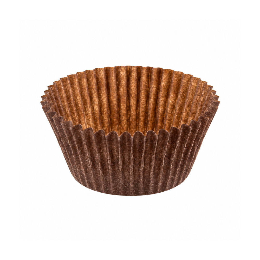 Novacart Brown Mini Cupcake Liner, 1-1/2" Dia. x 1-1/8" High - Pack of 533