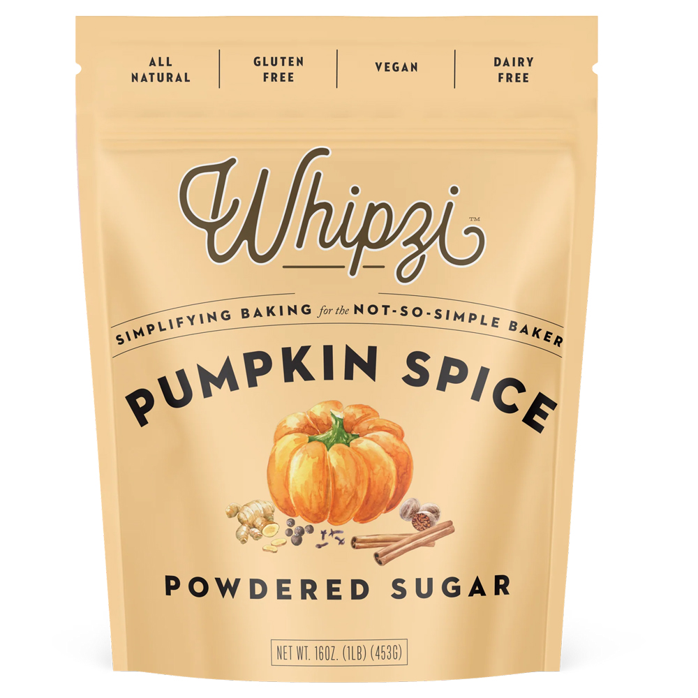 Whipzi Pumpkin Spice Flavor Powdered Sugar, 16 oz.