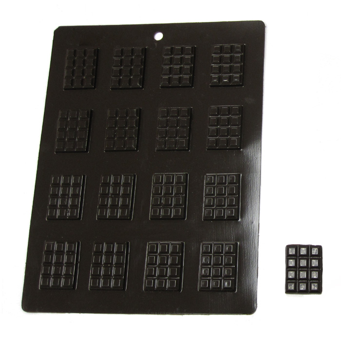 Flexible Chocolate Mold Mini Tablet, 16 Cavities
