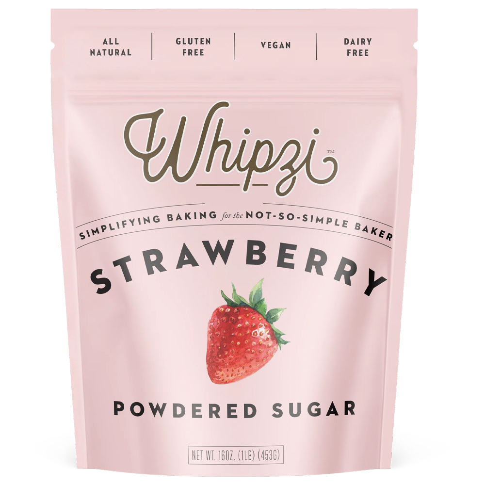 Whipzi Strawberry Flavor Powdered Sugar, 16 oz.