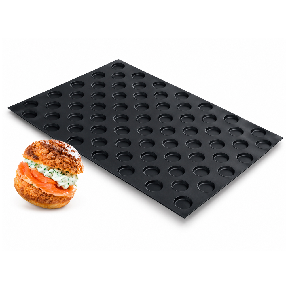 Flexipan Air Choux Round Mold, 54 Cavities