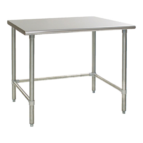 Work Table Stainless Steel With Removable Galvanized Tubular Base 24" (D) x 24" (W)