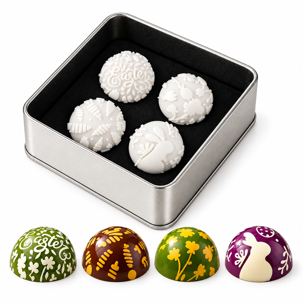 Chocolate World Easter Silicone Chocolate Stamps, 4-Piece
