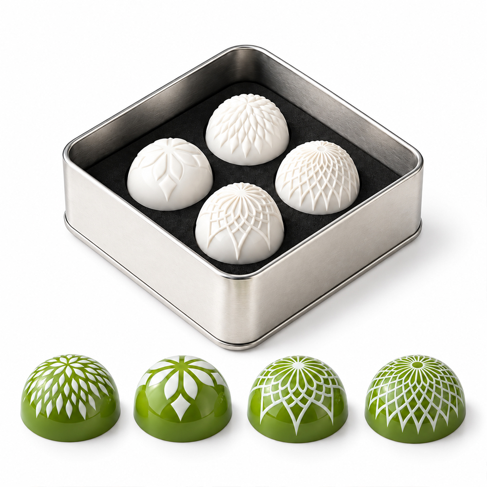 Chocolate World Mandala Silicone Chocolate Stamps, 4-Piece