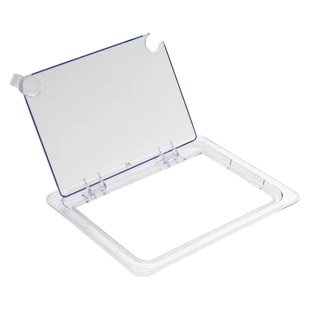 Winco Hinged Polycarbonate Food Pan Cover, Half Size