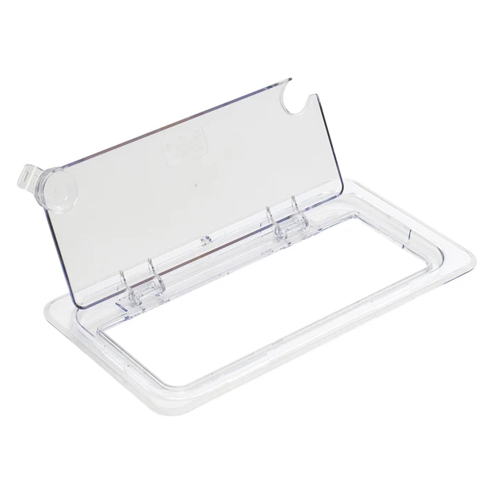 Winco Hinged Polycarbonate Food Pan Cover, Third Size