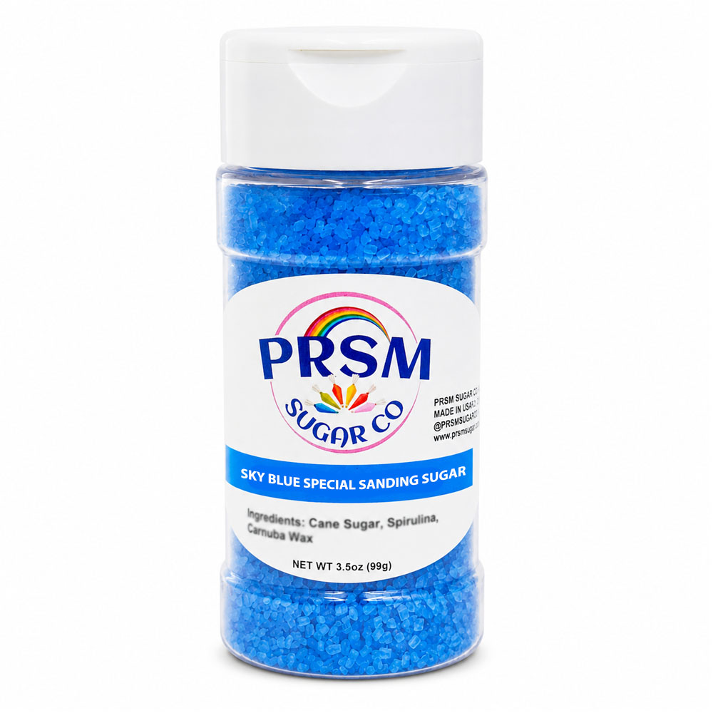 PRSM Natural Color Sanding Sugar, Sky Blue - 3.5 oz