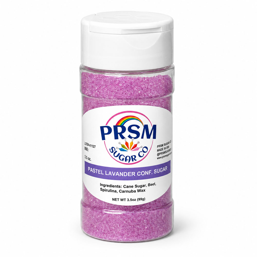 PRSM Natural Pastel Sanding Sugar Pastel Lavender, 3.5 oz