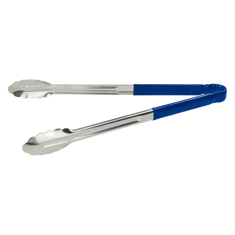 Winco Heavy Duty Utility Tongs with Blue Vinyl Sleeve, 16"