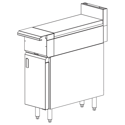 Vulcan VWT06B 6" Wide Heavy Duty Gas Range Spreader, Cabinet Base