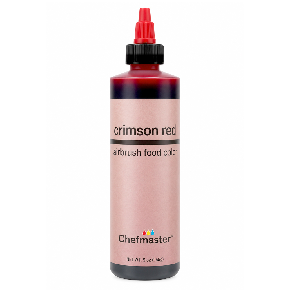 Chefmaster Crimson Red Airbrush Food Color, 9 oz.