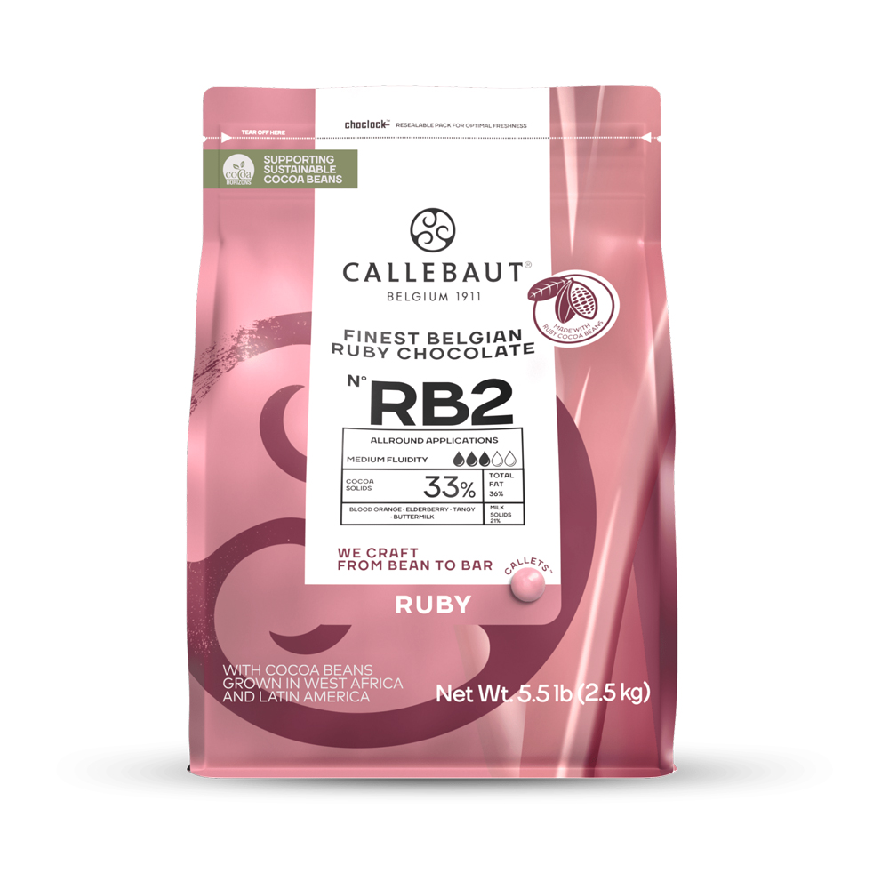 Callebaut Ruby Couverture Callets, 5.5 Lbs.